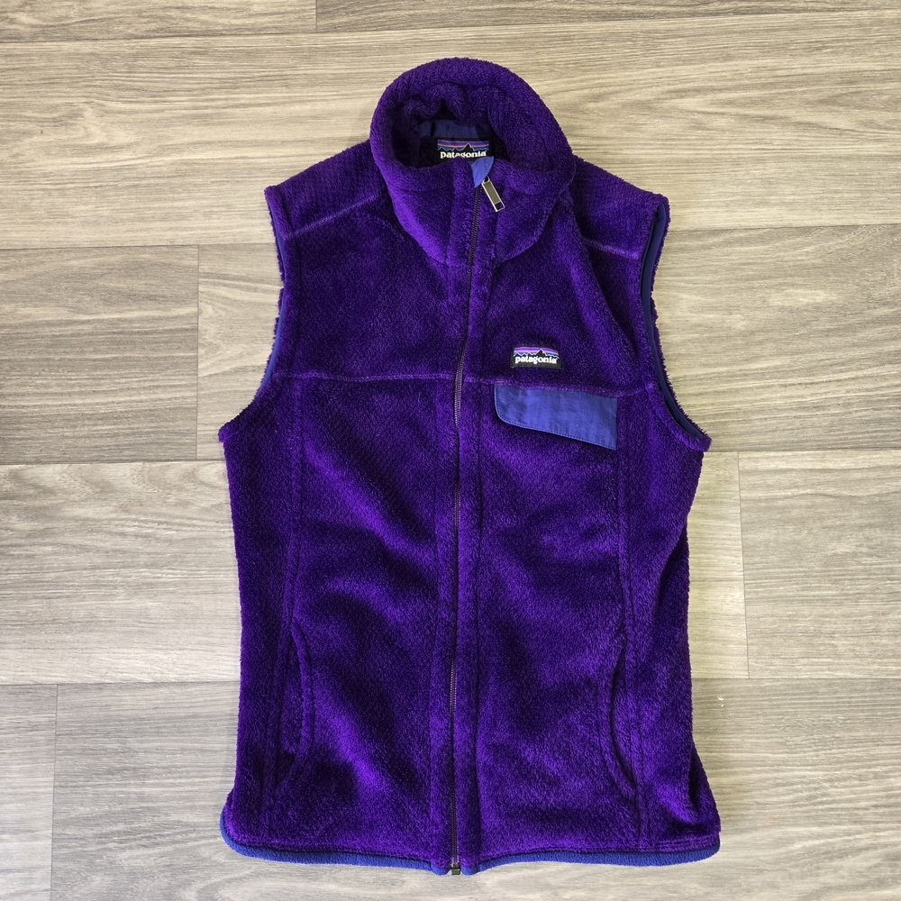 Patagonia Jacket Womens Size Small Purple Fleece Re Tool Zip Up Vest Winter